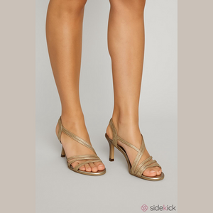 Kenneth Cole Gold Glitter Strappy Heels Size 6